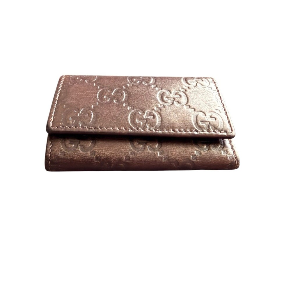 Authentic Gucci Guccissima Brown Leather 6 Key Holder Wallet Made in Italy - Picture 2 of 11